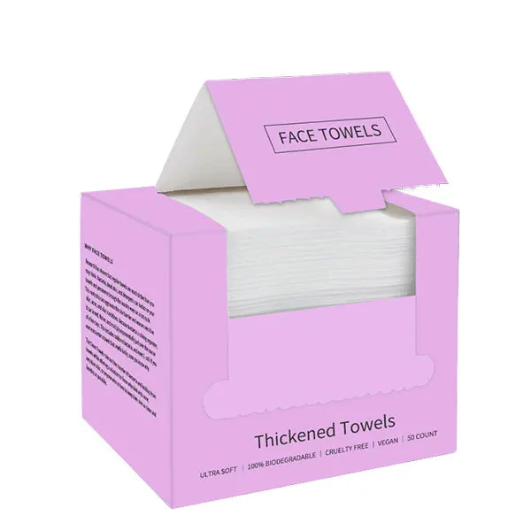 Oem 100% Organic Soft Cotton Hand and Facial Wash Cleaning Tissue Salon Spa Makeup Disposable Clean Face Towel