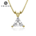 New Arrival 925 Sterling Silver 1.1ct 7mm CZ Cubic Zirconia Trillion Cut Pendant Necklace for Women
