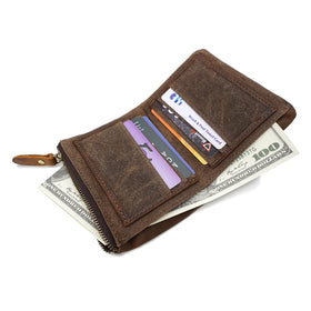 High Quality Vintage Bifold Cash Waterproof Canvas Credit Card Money Clip Mini Designer Card Holder Men Wallet for Women