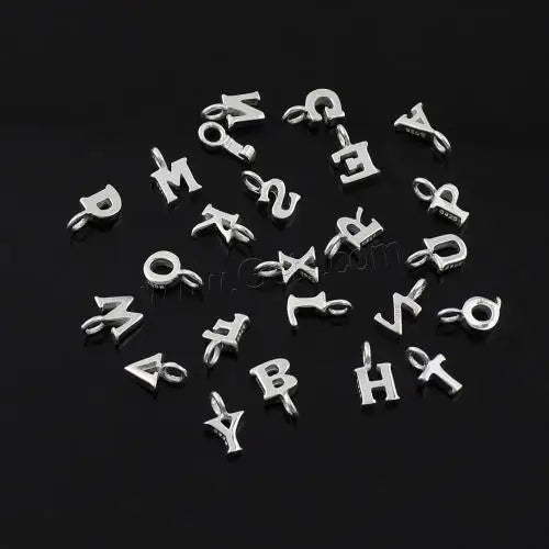 Letter Charms Silver Sterling Silver Alphabet Pendant 925 Jewelry Findings 165590