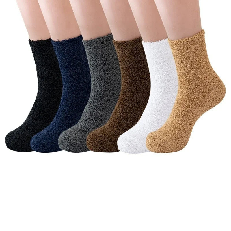 Winter Warmer Unisex Coral Fleece Floor Sleeping Socks Women Thicken Thermal Wool Cashmere Snow Socks Velvet Thick Socks for Men