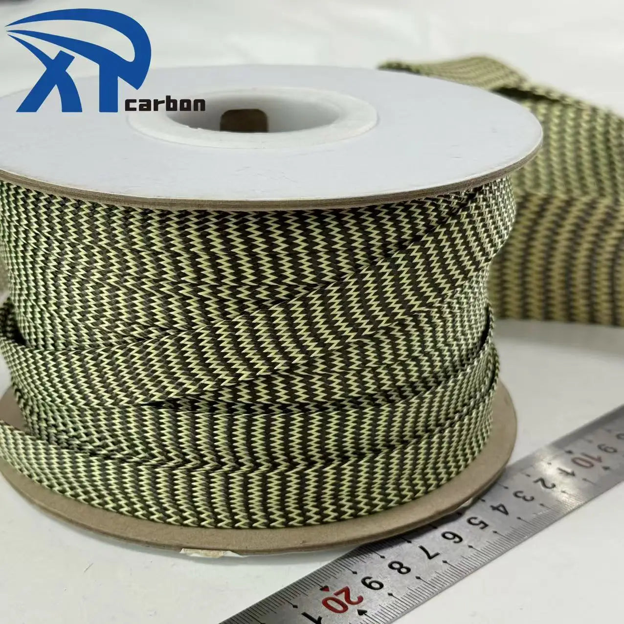 China Supplier High Strength Carbon Kevlars Aramid Knit Fiber Braided Cable Sleeve25mm
