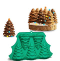 HY Silicone 3D 5 Cavity Christmas Tree Cake Baking Mold Cake Pan
