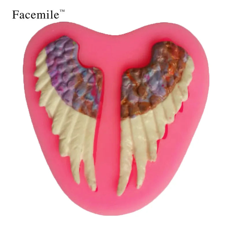 Wholesale DIY 3D Angel Wings Silicone Mold Cake Chocolate Baking Molds for Cake Decoration Bakeware Kitchen Accessories