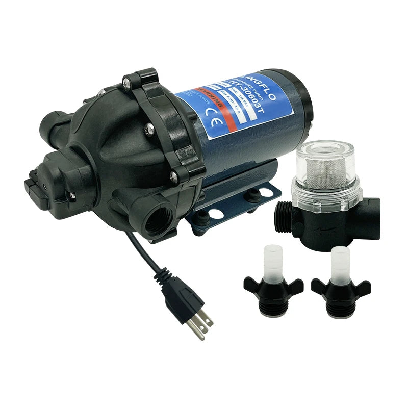 SAILINGFLO HY-30603T 115V AC 3GPM 55psi High Volume Diaphragm Water Pump OEM Intermittent Duty Cycle