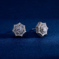 Wholesale Earrings Jewelry Rhodium Plated Cubic Zirconia Geometric Stud Earring 925 Sterling Silver Fine Jewelry Earrings