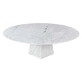 Living Room Furniture White Round Design Modern Marble Tea Table Coffee Table Ultra Thin White Carrara Marble Round Coffee Table