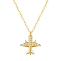 SP Cute Style Silver Pendant Necklace Plane Shape 925 Silver Charm Necklace