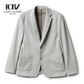 Black Men's British Style Business Casual Suit Jacket and Pants 2-Piece Set Breathable Plus Size Trendy