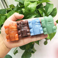 2 Inch Wholesale Natural Crystal Manual Carving Stone Lucky Cat Statuette for Gift Ornament