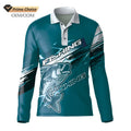 OEM ODM Custom Mens Sublimation Printed Fishing Polo Shirts Performance Fishing Wear Long Sleeve Fishing T-shirts