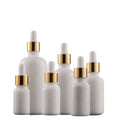 10ml 15ml 20ml 30ml 50ml 100ml Antique White Ceramic Glass Bottles White Pearl Cosmetic Glass Essential Oil Dropper Bottle