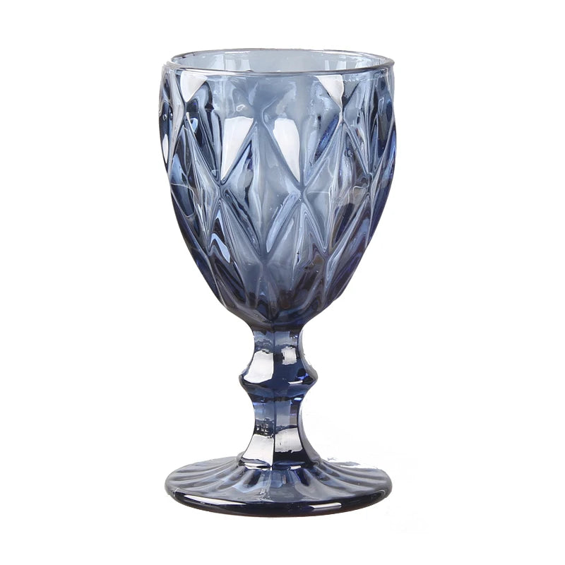 Wholesale Wholesale Restaurant Blue Color  Lead Free Drinking Water Glass Cup