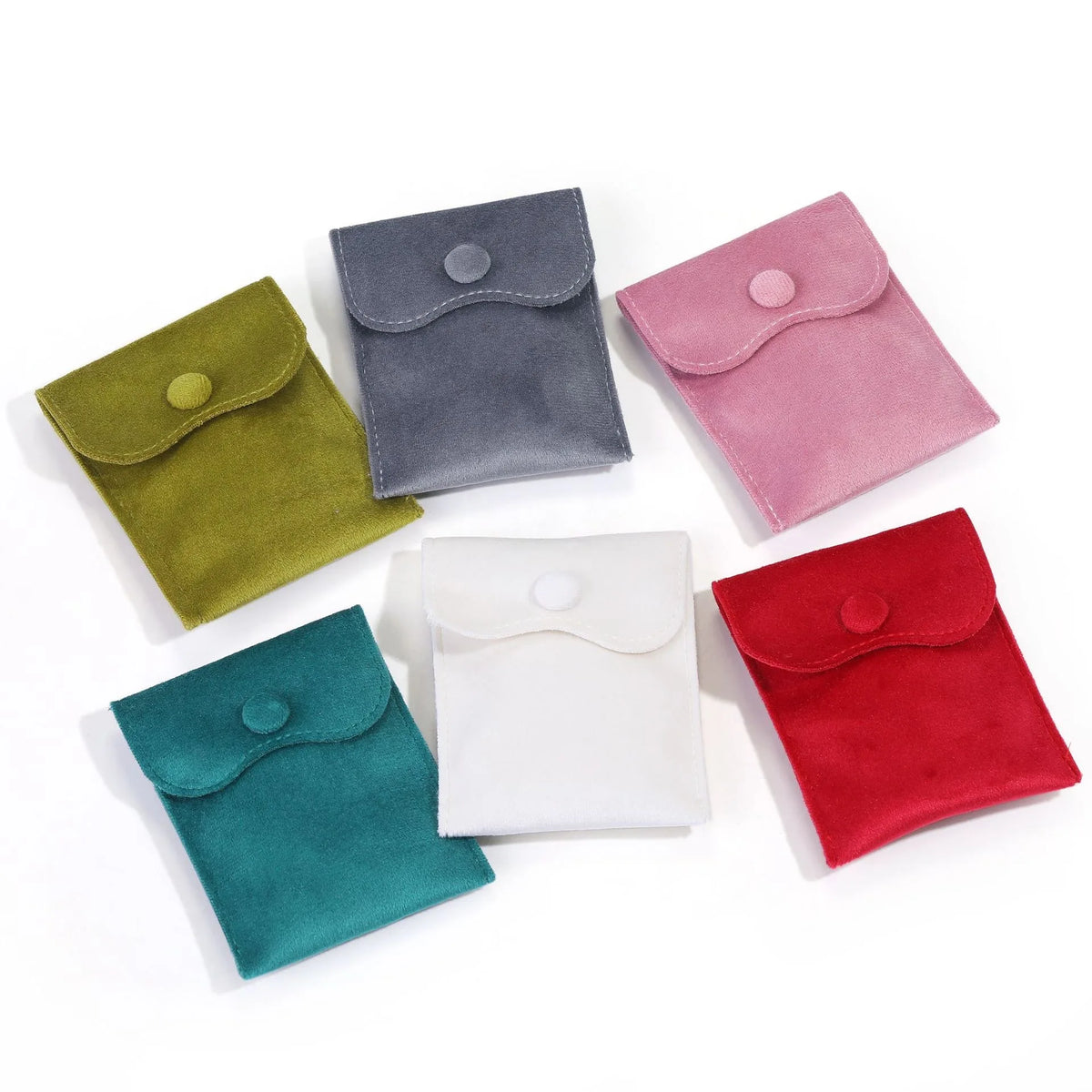 Velvet Jewelry Envelopes Pouches Bag for Gift With Button Personalized Pouch for Jewelry MegaBDM