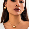 2023 New Arrival Fashion Jewelry Minimalist Snake Bone Chain Geometric Bead Necklace Punk Round Women Minimal Korean Necklaces