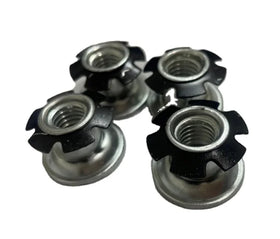 1/4 5/16 3/16 3/8 Mountain Bike Bicycle Pipe Connector Threaded Sunflower Inserts Nut for Round Steel Tubes End Star Nut
