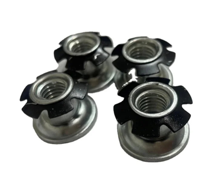 1/4 5/16 3/16 3/8 Mountain Bike Bicycle Pipe Connector Threaded Sunflower Inserts Nut for Round Steel Tubes End Star Nut