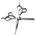 FX-T347 Professional 6-Inch Stainless Steel Scissors for Hair Thinning and Cutting Hairdressing Barber Clipper Straight Scissor