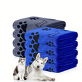 Hot Selling Lightweight  Cleaning Towel Super Absorbent Microfiber Solid Color Quick-Dry PAWS Printed Grooming Towel