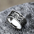 SS8-712R  Steel Soldier American Retro Motorcycle Titanium Steel Ring Domineering Men's Stainless Steel Viking Ring