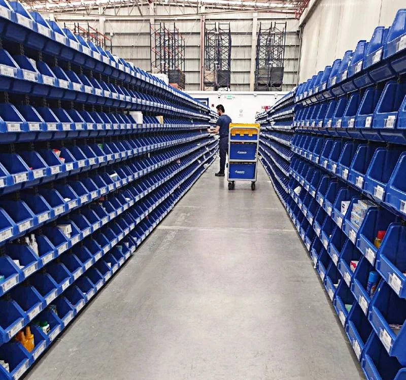 Warehouse Storage Industrial Heavy Duty Plastic Stackable Rack Boxes and Material Flow Boxes Picking Box Parts Storage Bin