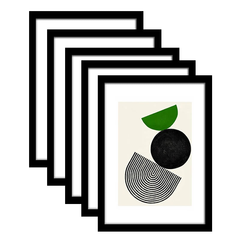 High Quality Black Wooden Photo Frames UV Printed Simple Style 6x8 Size for Home Decoration