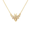 Bee Shape S925 Pendant Chain 925 Sterling Silver Charm Necklace for Women