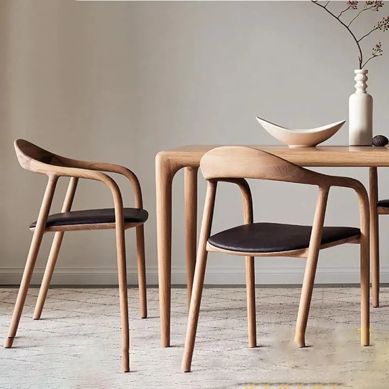 Nordic Designer Style Ash Wood Solid Wood Dining Chair Backrest Chair Leisure Chair