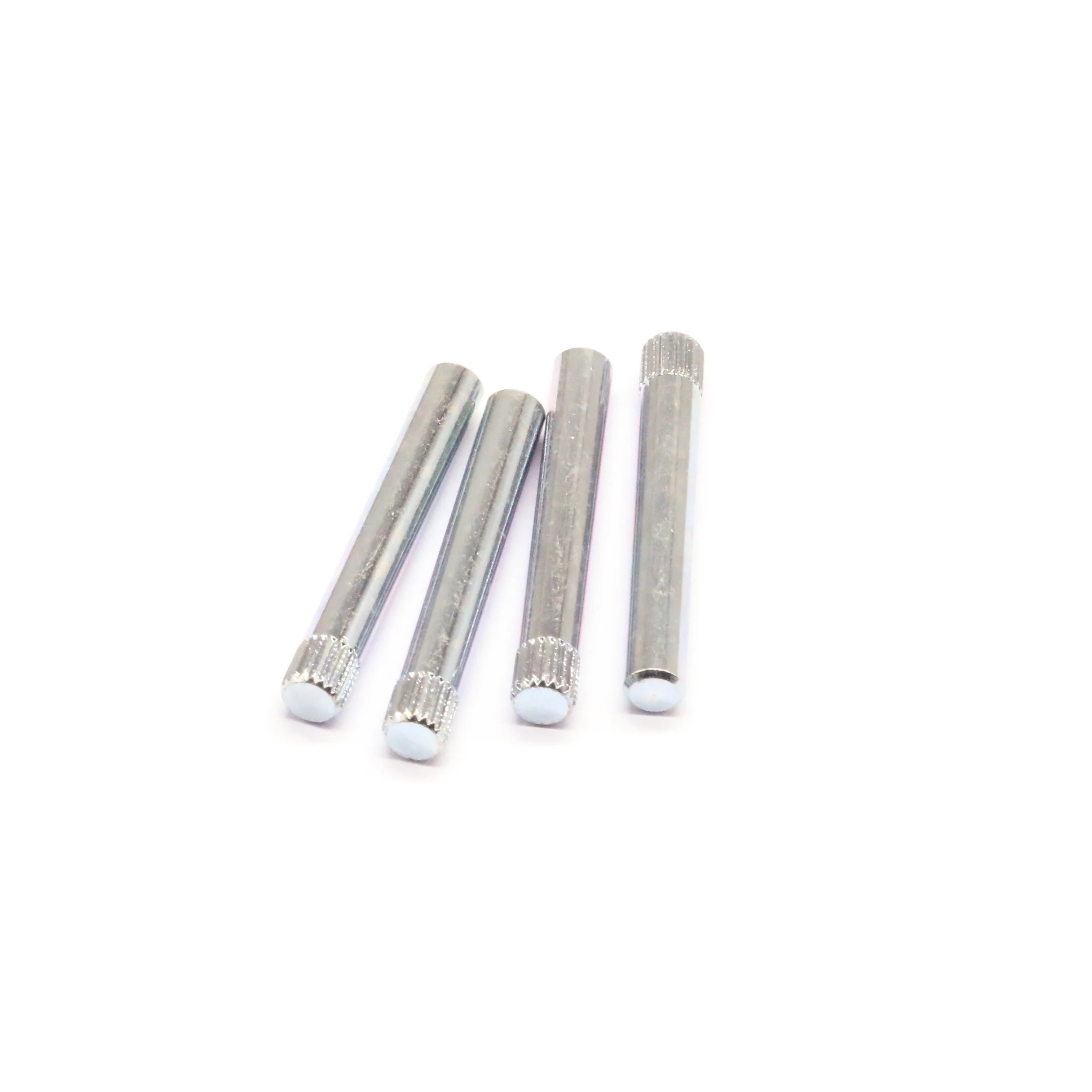 Newest Custom Blue Zinc Plated Iron Fasteners Knurled Dowel Pins