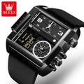 OLEVS 1101 Casual Student Chronograph Alarm Sport Digital Watch New Square New Leather Band Wholesale