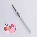 Professional 3d Kolinsky Brush Manufacturer 3d Flower Nail Brush Painted Carving Pen with Sliver Handle Cover for Nail Art
