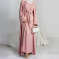 Abaya Wholesale Full Length Open Abaya Modest Long Robe Tie Waist Islamic Clothing for Muslim Women