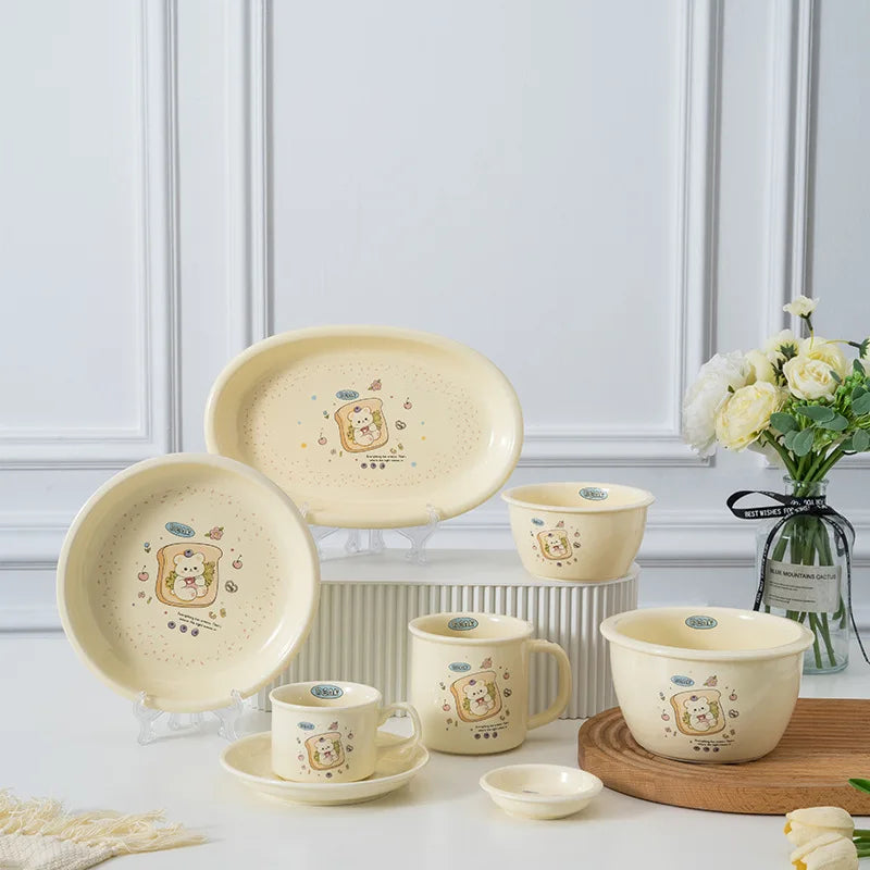 2023 New Design Creative Cream Bread Beige Bowls/Plates/mug Bowl Kitchen Home Supplies Cute Dinnerware Tableware