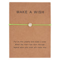 AA01087 Make a Wish Card Gift Jewelry Customize Lovely Tiny Heart Charm Bracelet Cord String Jewelry for Lady Friends