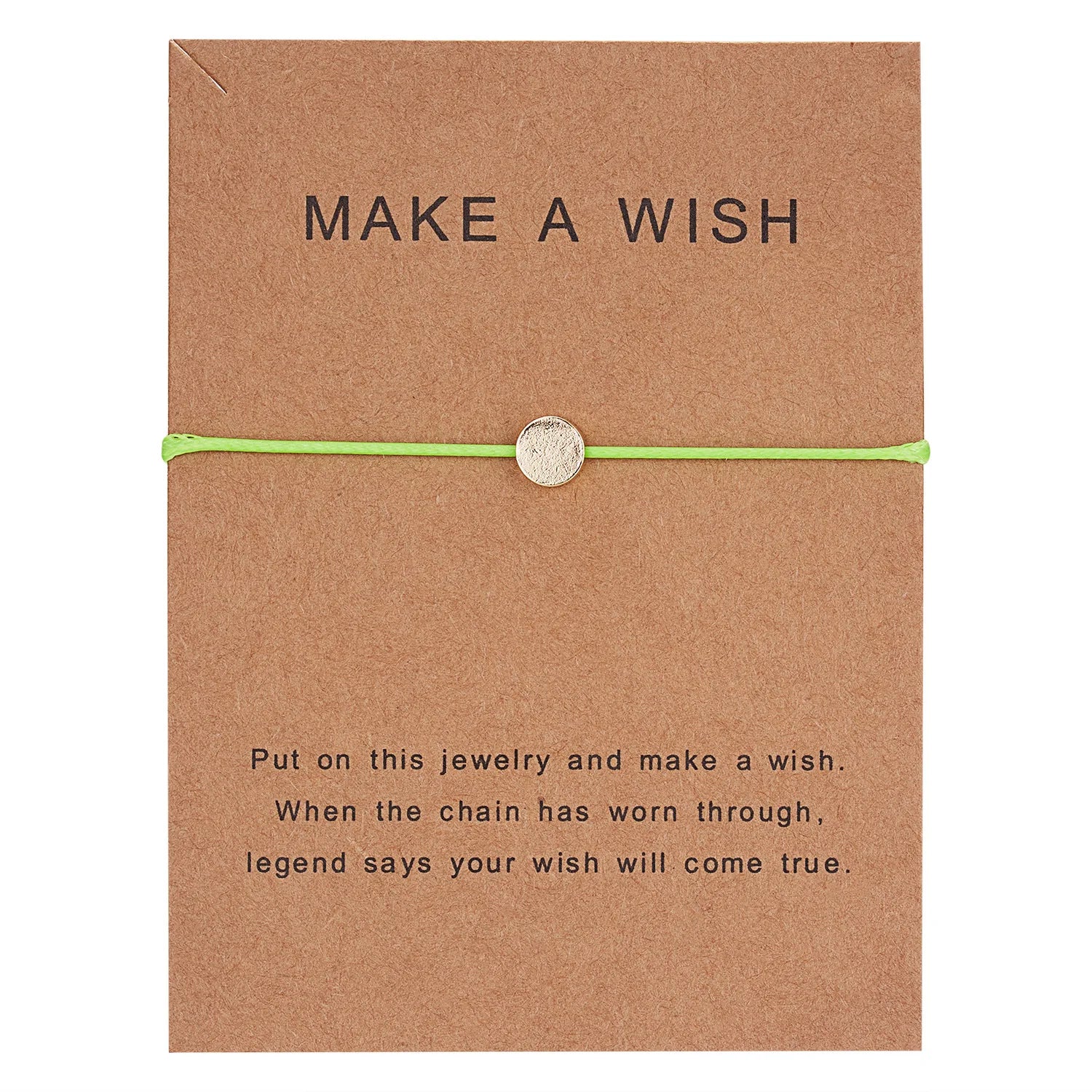 AA01087 Make a Wish Card Gift Jewelry Customize Lovely Tiny Heart Charm Bracelet Cord String Jewelry for Lady Friends