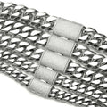 12mm14mm18mm20mm22mm Cuban Chain Stainless Steel Natural Micro-inset Zircon Buckle Polished Chain