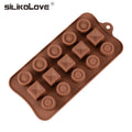 Homemade Candy Molds De Silicone Formas De Chocolates Food Grade 15-Cavity Silicone Chocolate Mold With Three Shapes