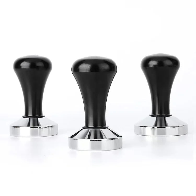 Latest Design Hot Sale Espresso Tools Stainless Steel Base and Aluminum Alloy Handle 51/53/58mm Black Coffee Tamper