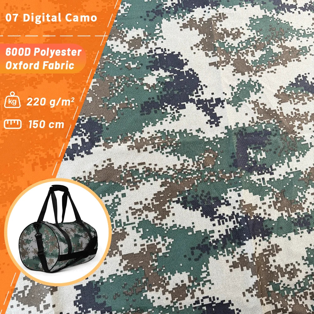 07 Digital Camouflage High Quality Waterproof Polyester Oxford Camouflage Fabric 600D 900D 300D Woven/Printed Plain Design