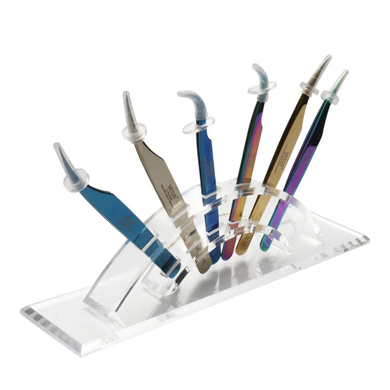 Wholesale Eyelash Extensions Tweezers Display Stand Acrylic Transparent Tweezers Storage Rack Tweezers Storage Tools