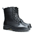 Mens Hiking Boots Genuine Leather Work Combat Casual Motorcycle  Ankle Boots