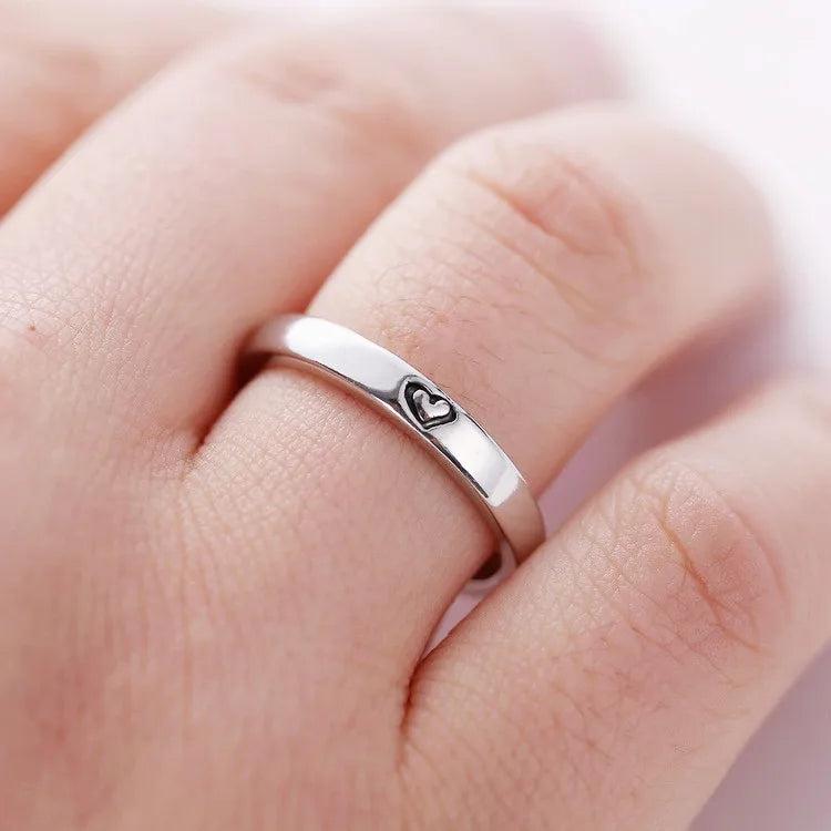Stocked Wholesale Fashion Silver Gold I love You Silver Ring