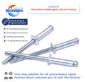 Junchuang Grade 4.8 Zinc Plated Open Type Blind Pop Rivets Aluminium/Carbon Steel/Stainless Steel Auto Building Fasteners