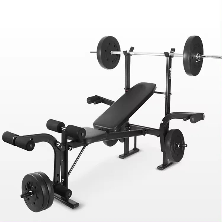 SP Multi-Function Adjustable Weightlifting Bench with Foldable Design for Home Fitness-Metal Construction Unisex