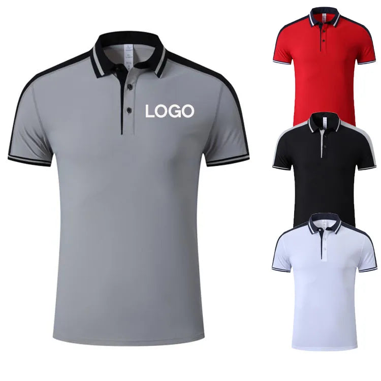 Sublimation Custom Logo Plain Blank Nylon and Spandex Polo T Shirt Embroidery Polo T-shirt Daily or Business Men's Polo Shirts