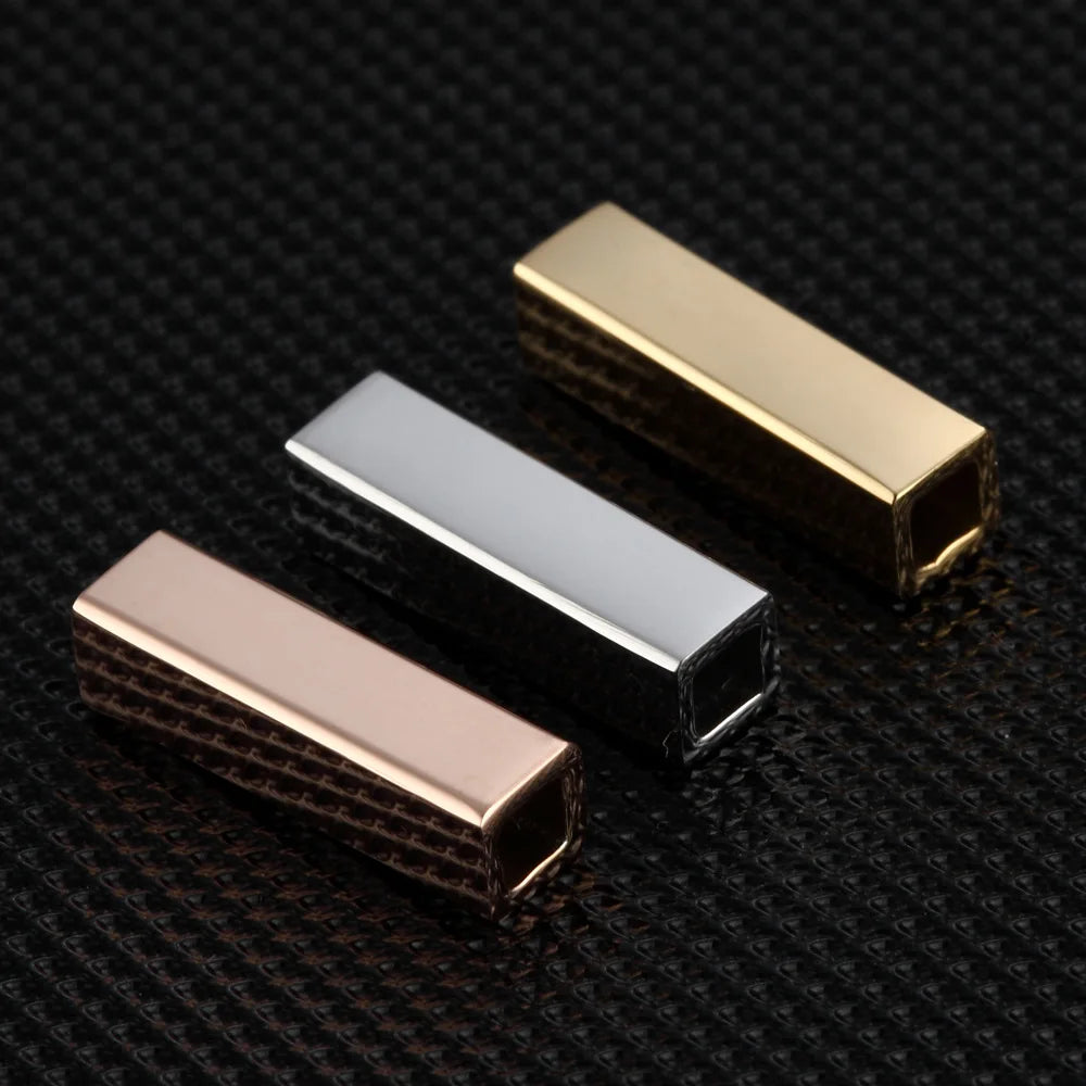 Stainless Steel Hollow Beads Perforated Rope Accessories for Jewelry Making Bracelet Spacer Beads Findings & Components