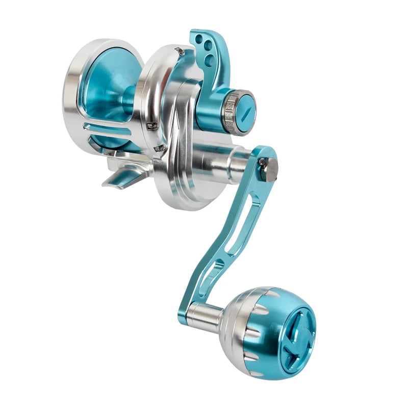 All Metal Jigging Reel Sea Salt Water Fishing Left Head Over Head Ocean Jigger Overhead Jigging  Master Reel
