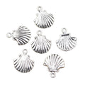 Charms Shell 18x15mm Handmade Making FitVintage Tibetan Silver Color PendantsDIY for Bracelet Necklace