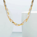 Titanium Steel Unique 3 Layer Twisted Snake Chain Winding Necklace Clavicle Chain Snake Bone Necklace