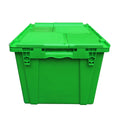 680*430*320mm Stackable Turnover Box Plastic Moving Tote Crates with Attached Lid
